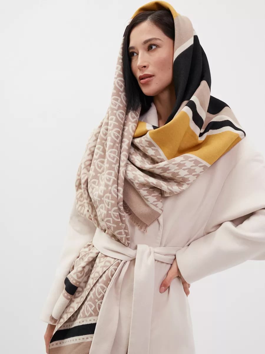 Палантин кашемир теплый шарф зимний - фото 1