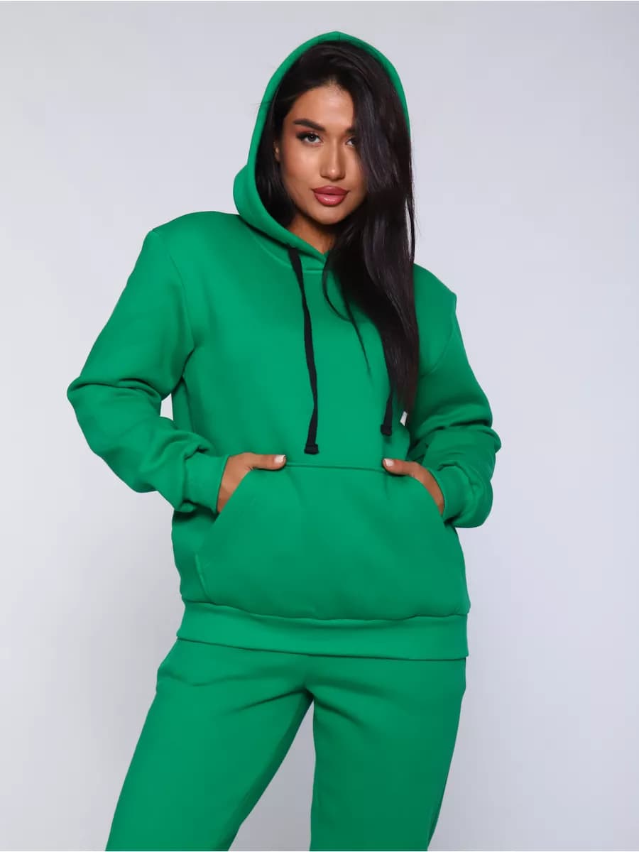 Спортивный костюм новогодний теплый с начесом оверсайз