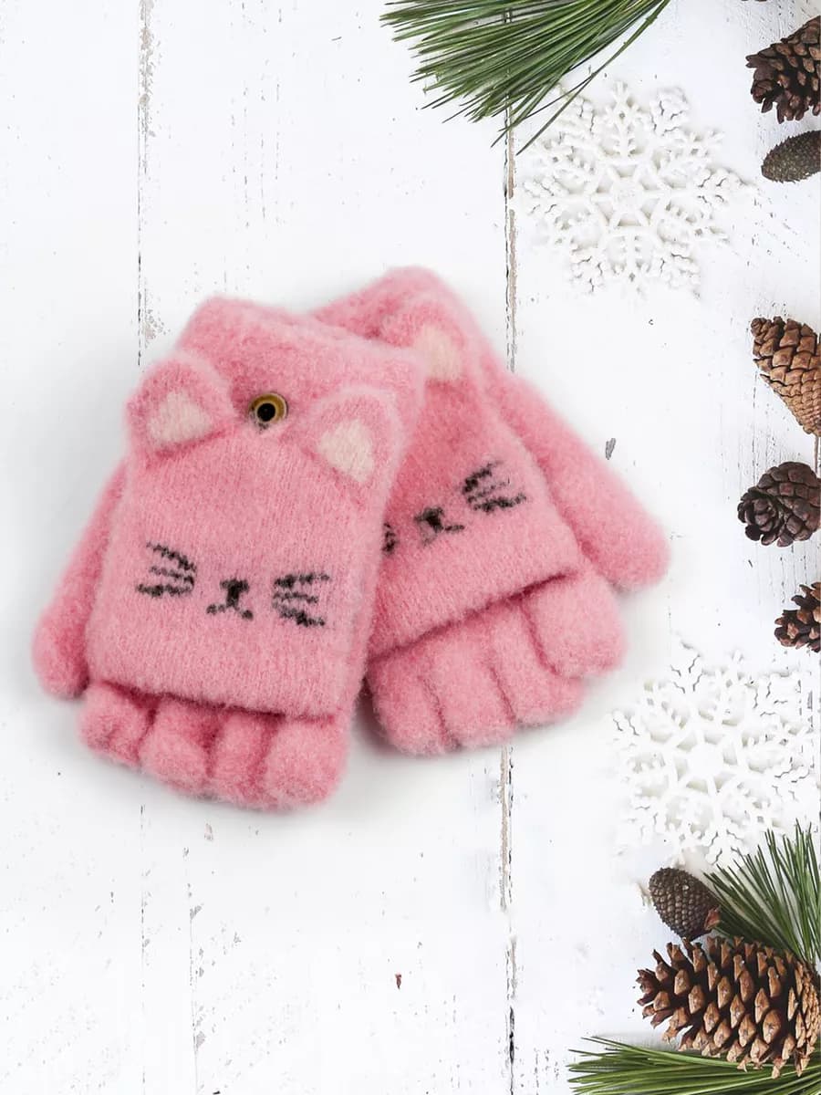 Митенки-перчатки-варежки без пальцев (5-8 лет)