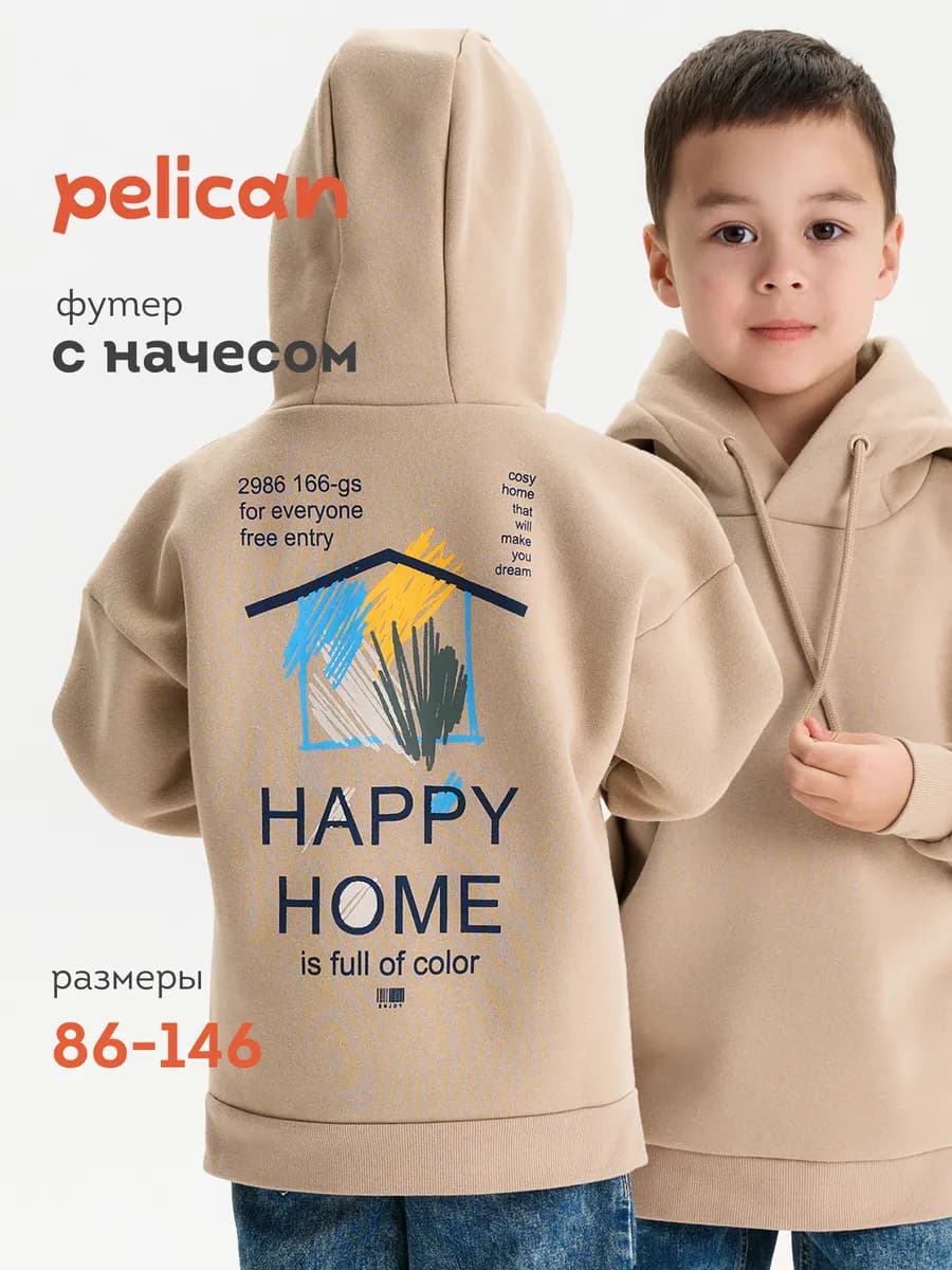 Худи с начесом для мальчиков - фото 1