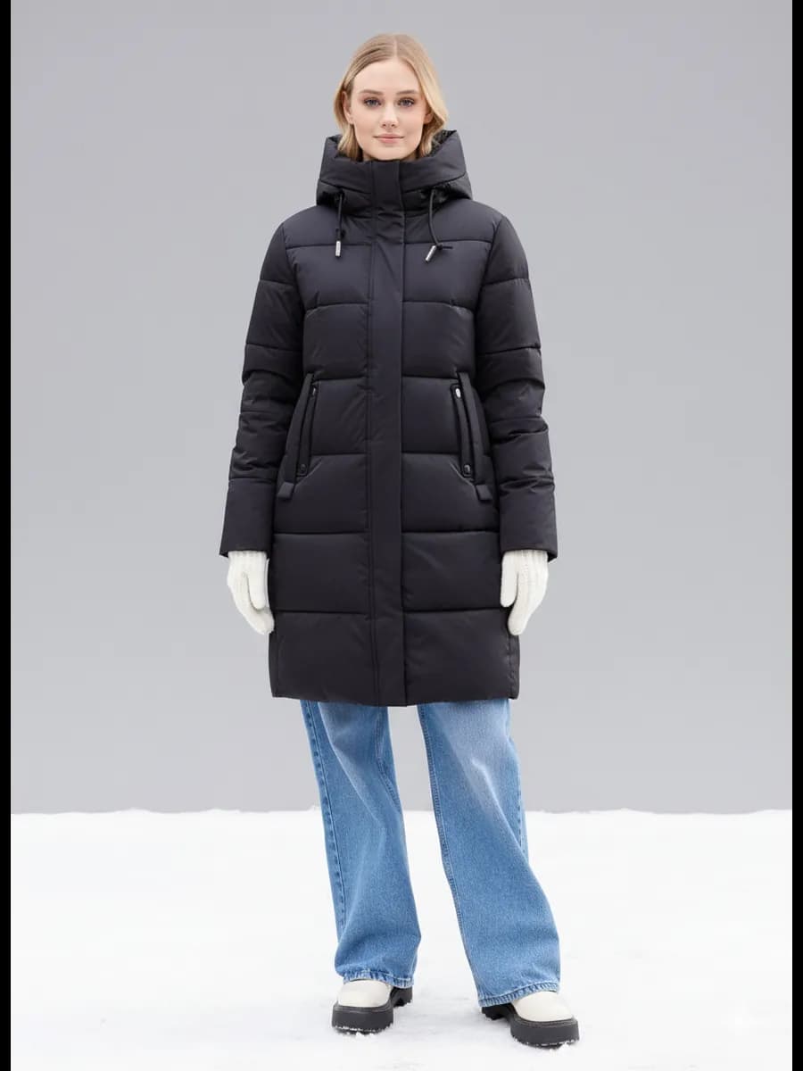 Пуховик зимний с капюшоном