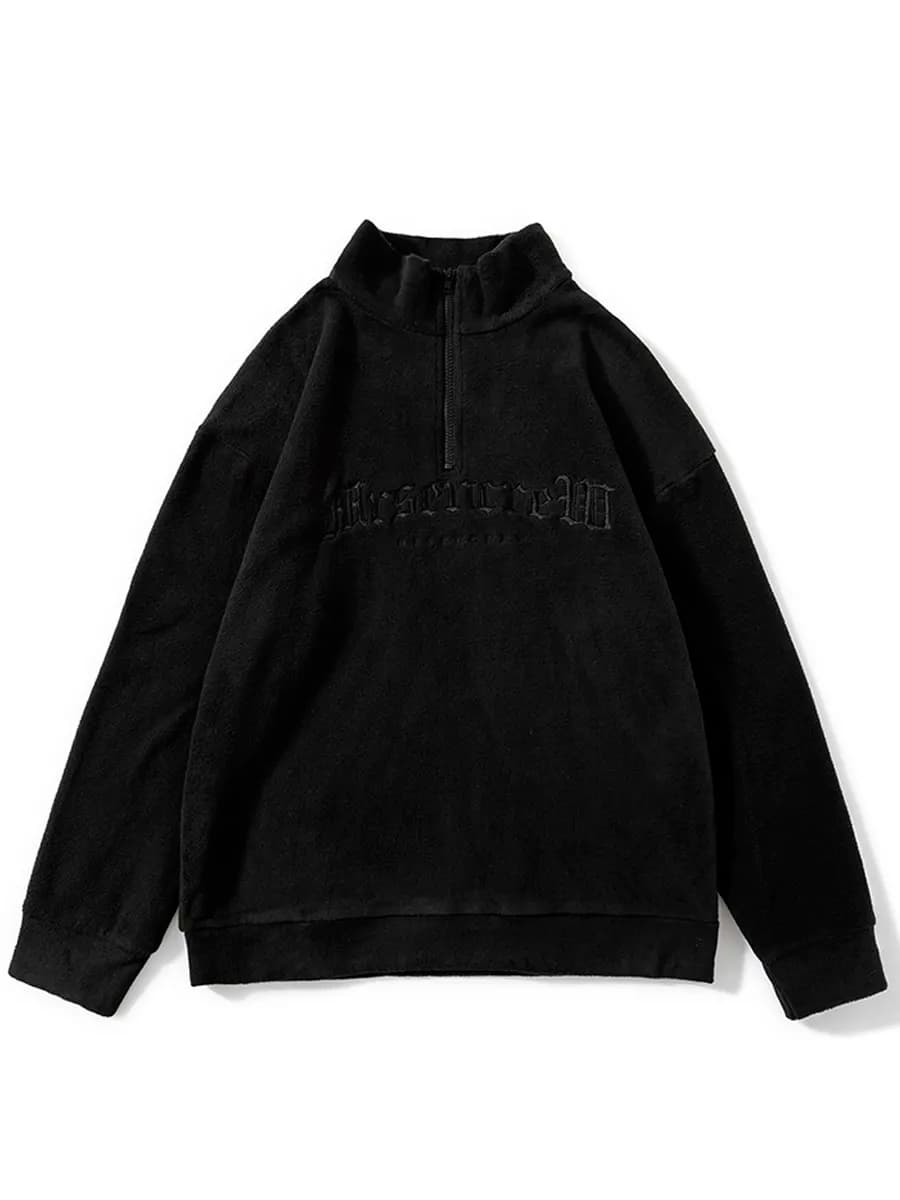 Толстовка флисовая оверсайз с воротником