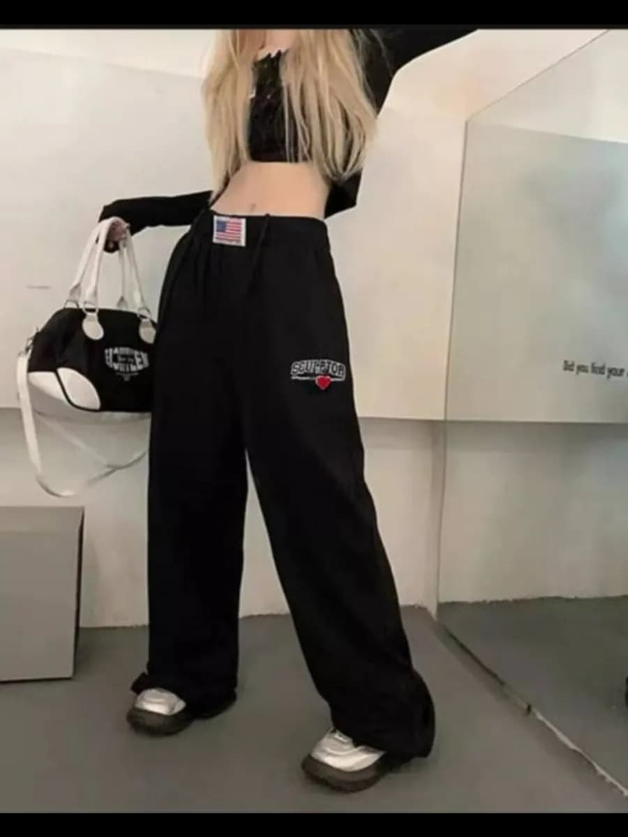 Спортивные корейские штаны оверсайз широкие y2k BAGGY