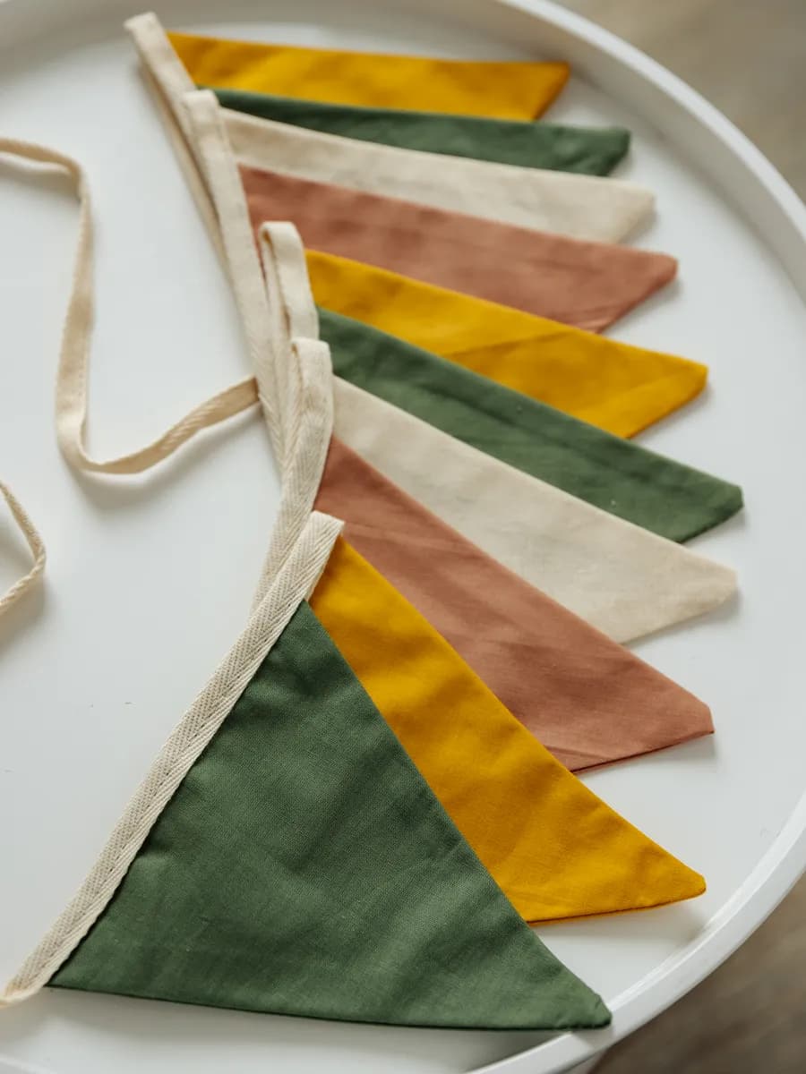 Растяжка флажки гирлянда из ткани - фото 1