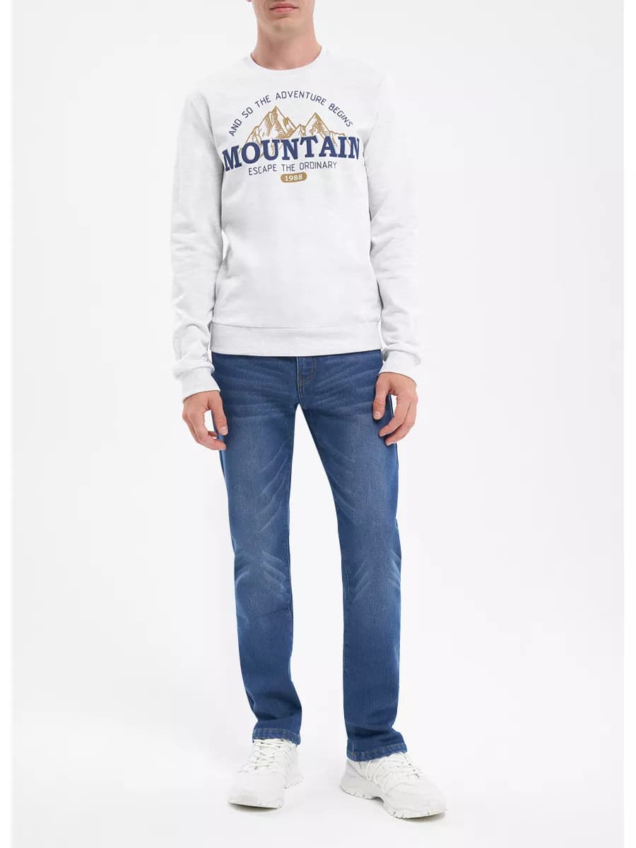 Джинсы прямого кроя средней посадки