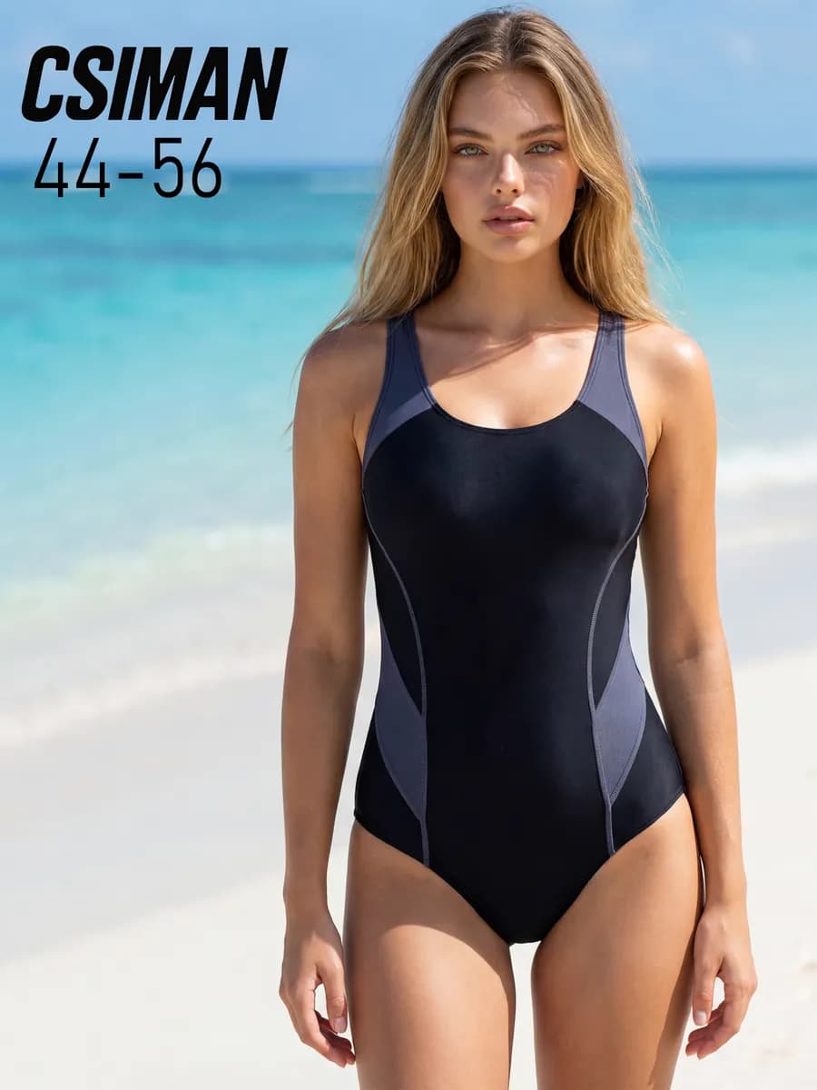 Купальник женский слитный спортивный для плавания, бассейна