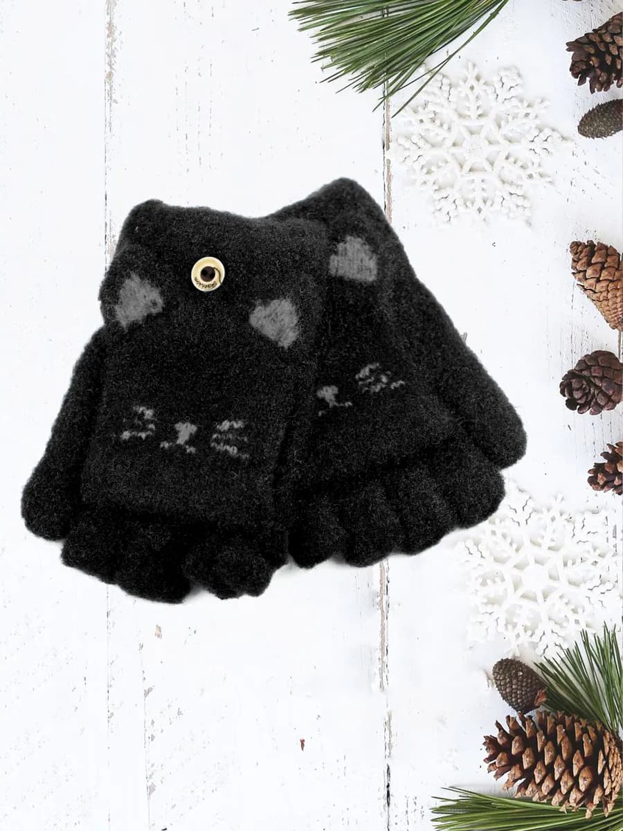 Митенки-перчатки-варежки без пальцев (5-8 лет)