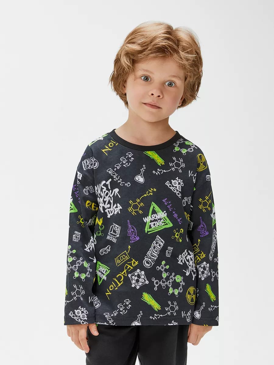 Лонгслив с принтом химия