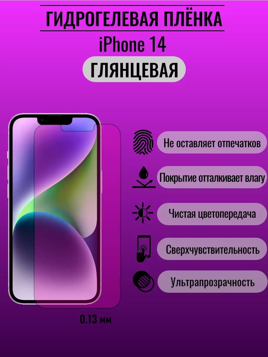 Защитная глянцевая пленка iPhone 14