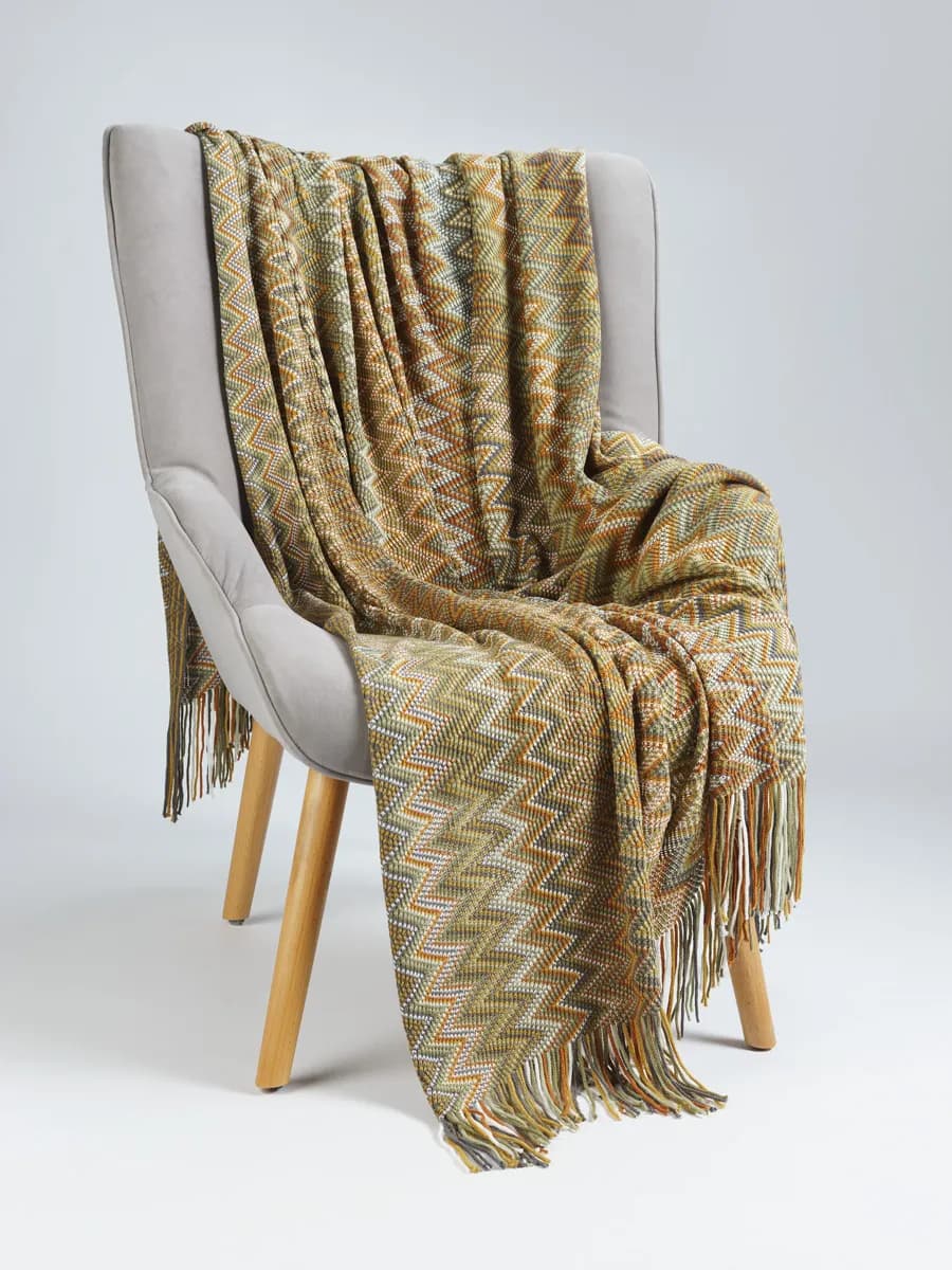 Плед вязаный акриловый, 130х200, PA-4