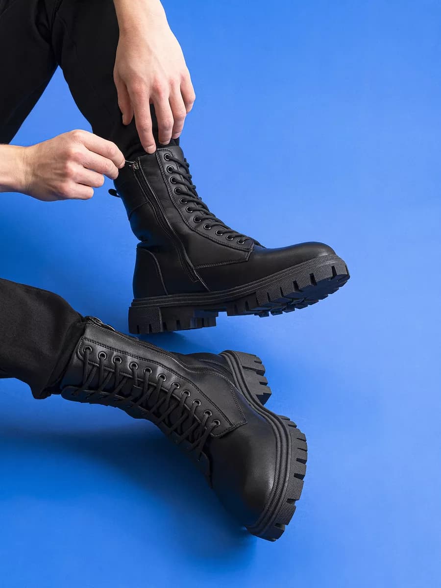 Ботинки зимние из натуральной кожи утепленные