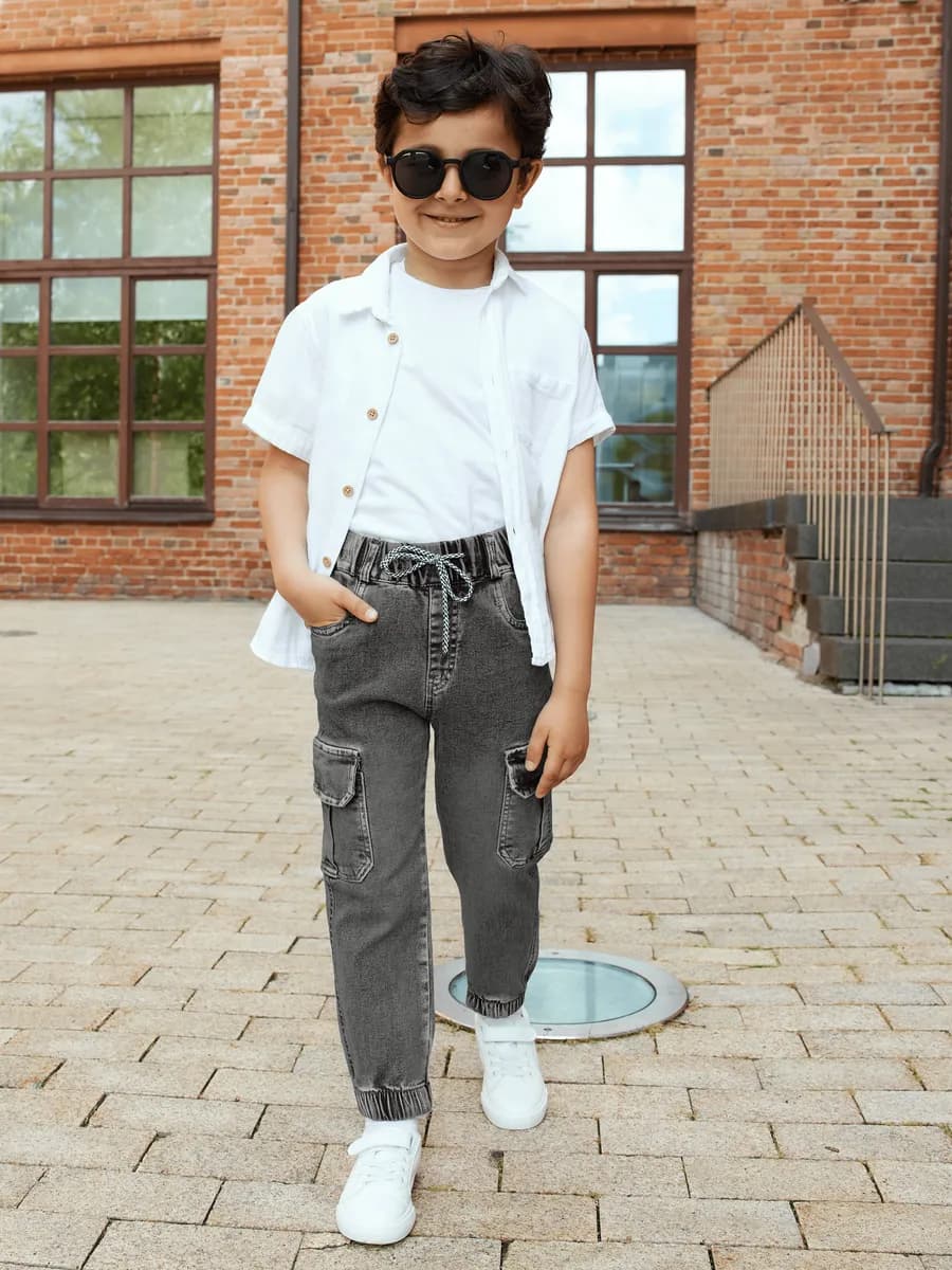 Джинсы на резинке детские джоггеры