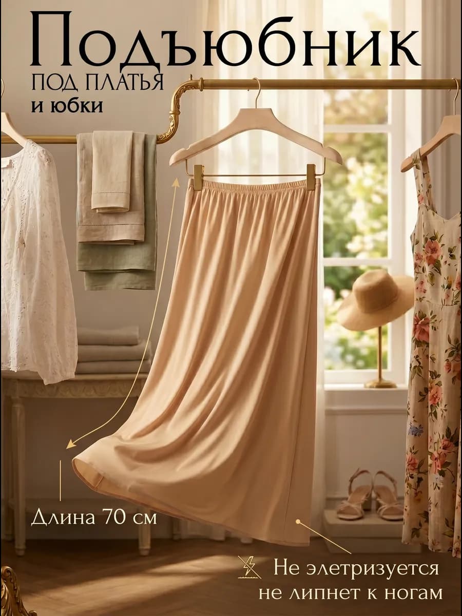 Подъюбник под платье миди