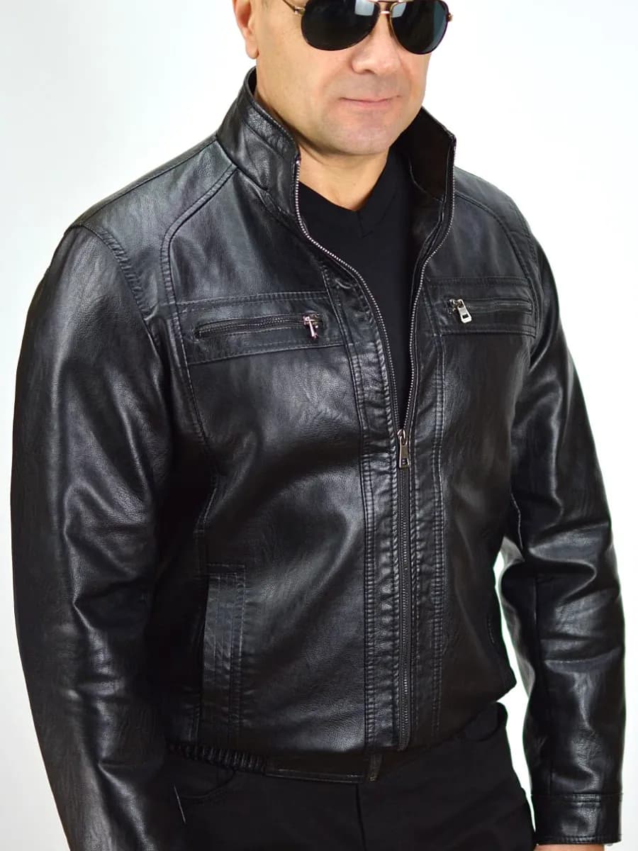 Куртка демисезонная кожаная ветровка