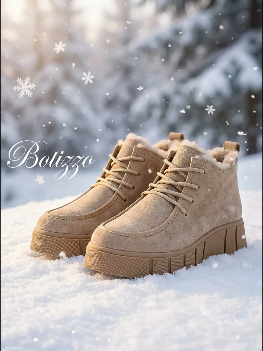 Ботинки женские зимние на меху натуральная замша