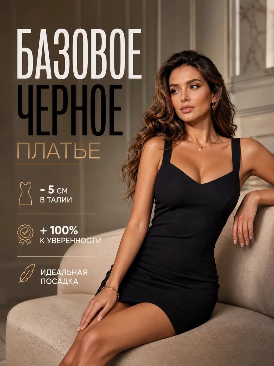 Платье черное праздничное