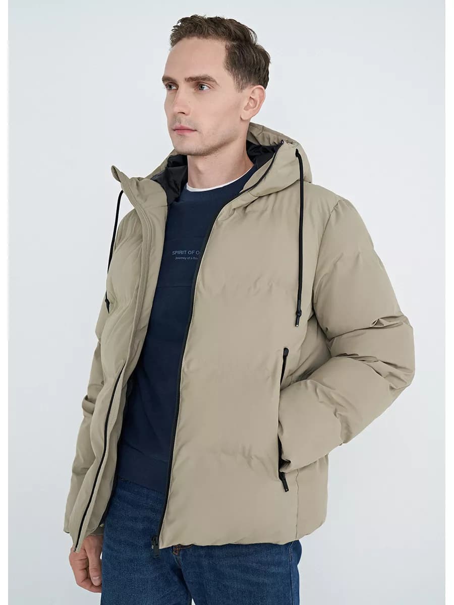 Куртка стеганая пуховик зимний с капюшоном