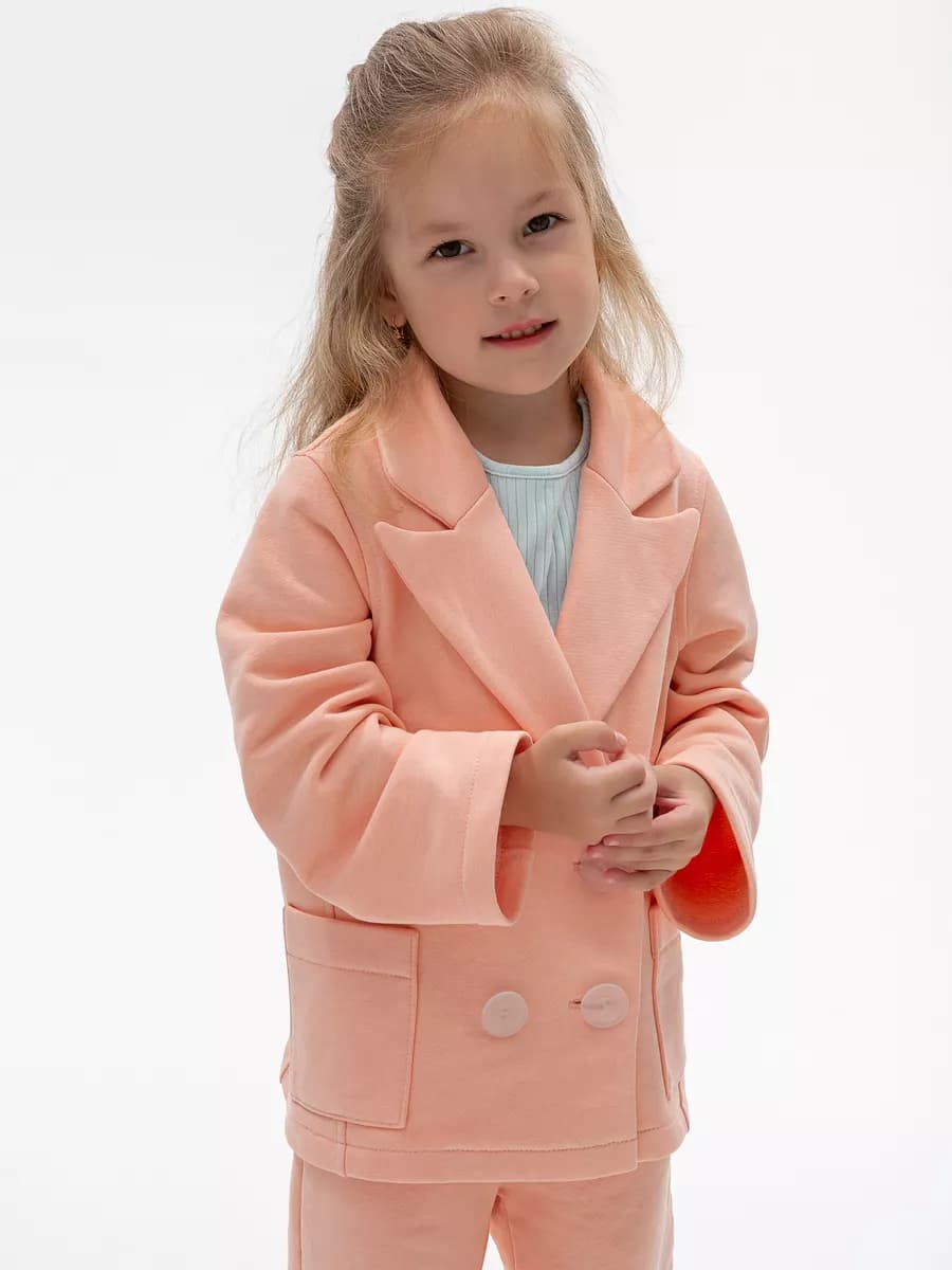 Классический пиджак из трикотажа для девочки