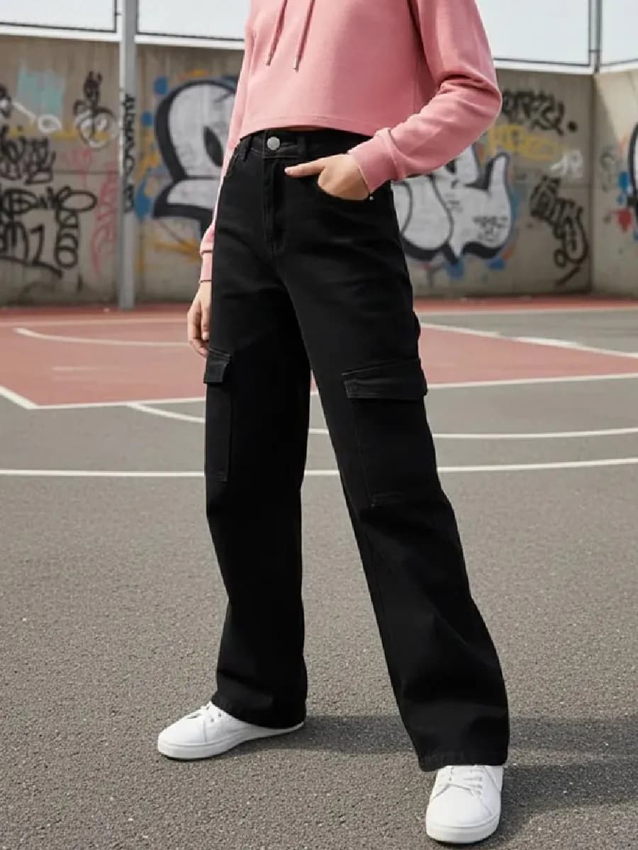 Джинсы карго для подростка на осень