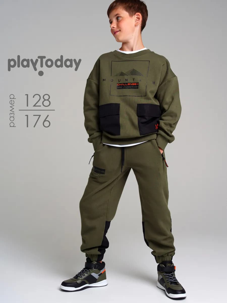 Брюки regular fit с начесом