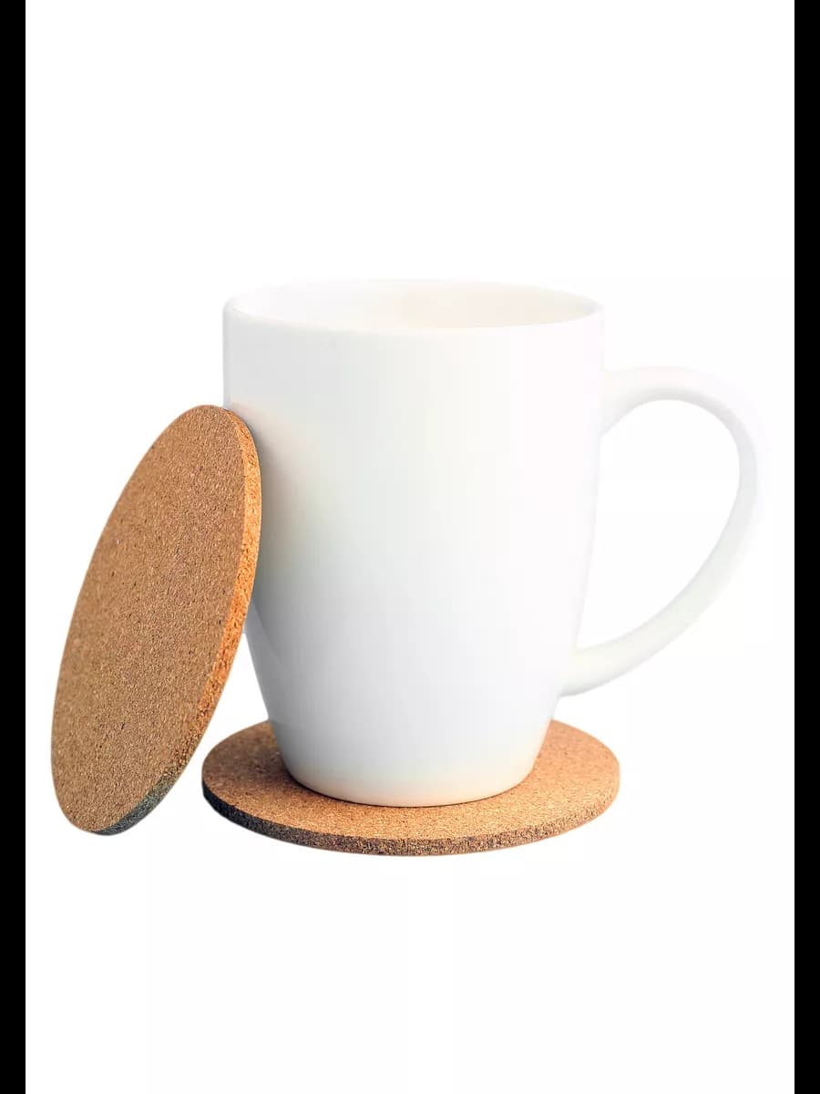 6 подставок под стакан пробковых, бирдекель