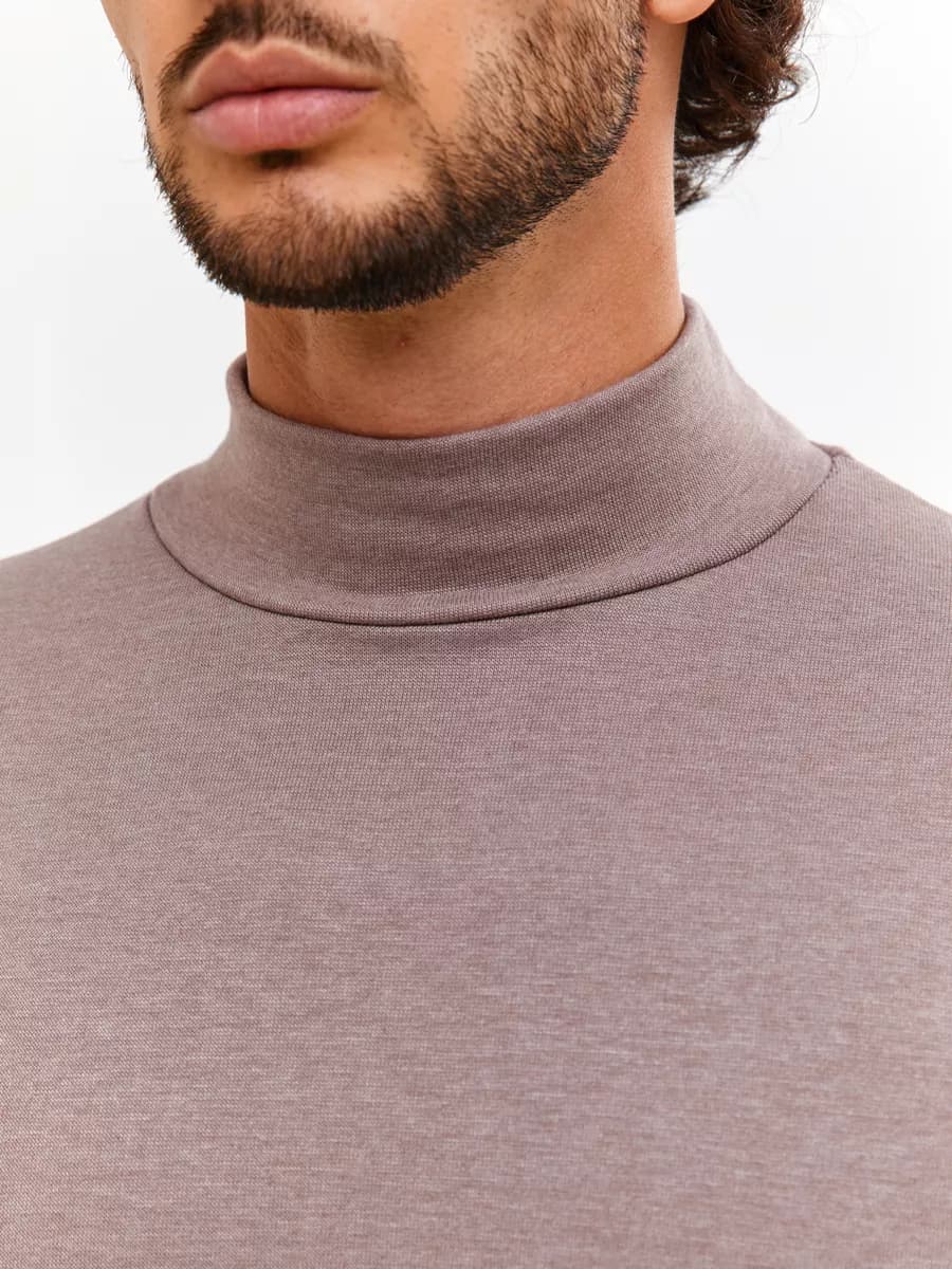 Водолазка утепленная с низким горлом - фото 1