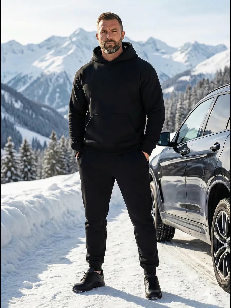 Спортивный костюм теплый c начесом - фото 1