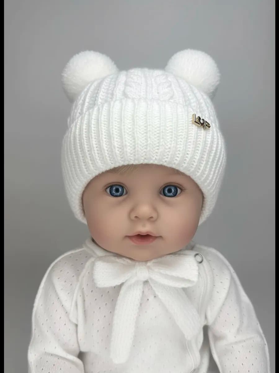 зимняя шапка для новорожденных