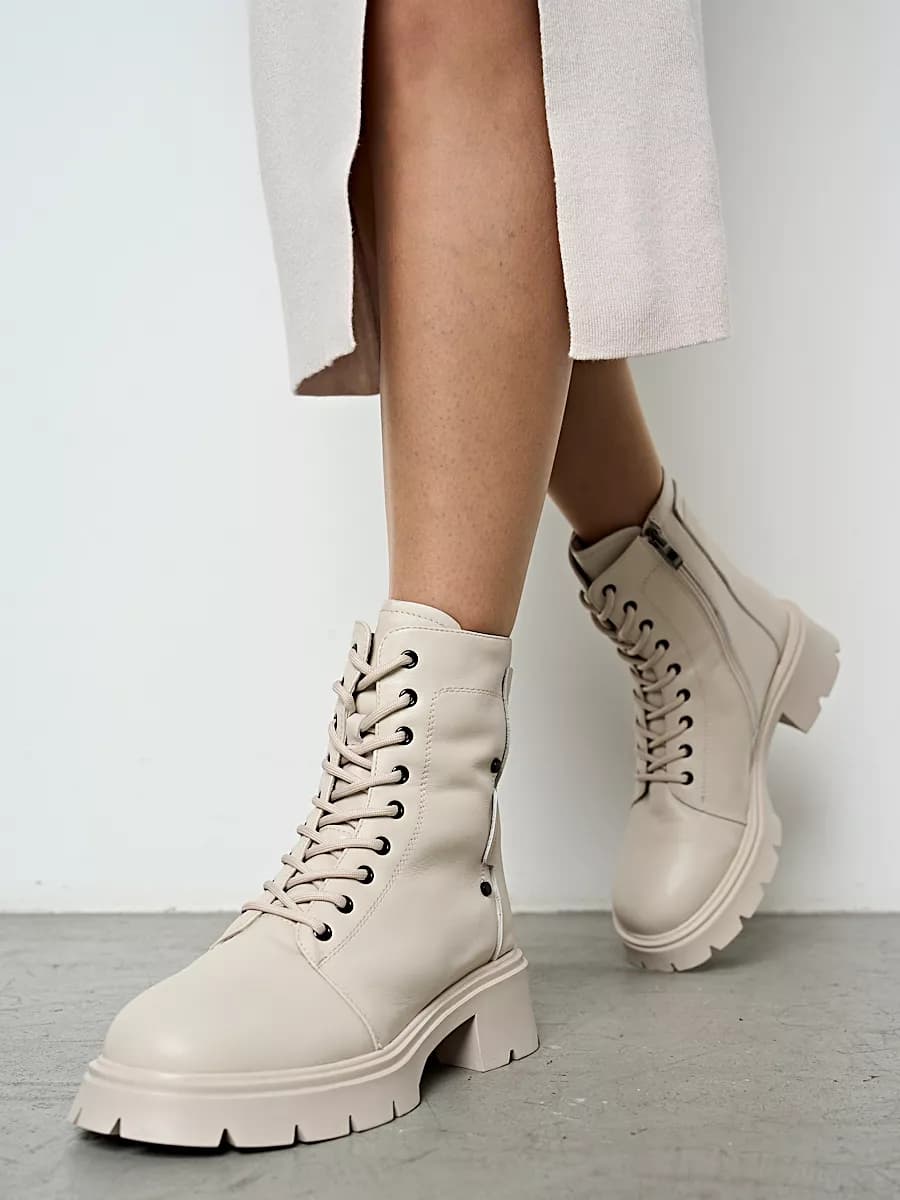 Ботинки из натуральной кожи зимние