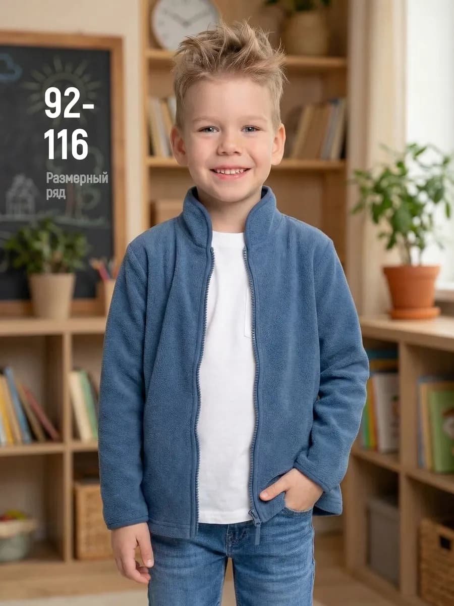 Кофта на молнии флисовая