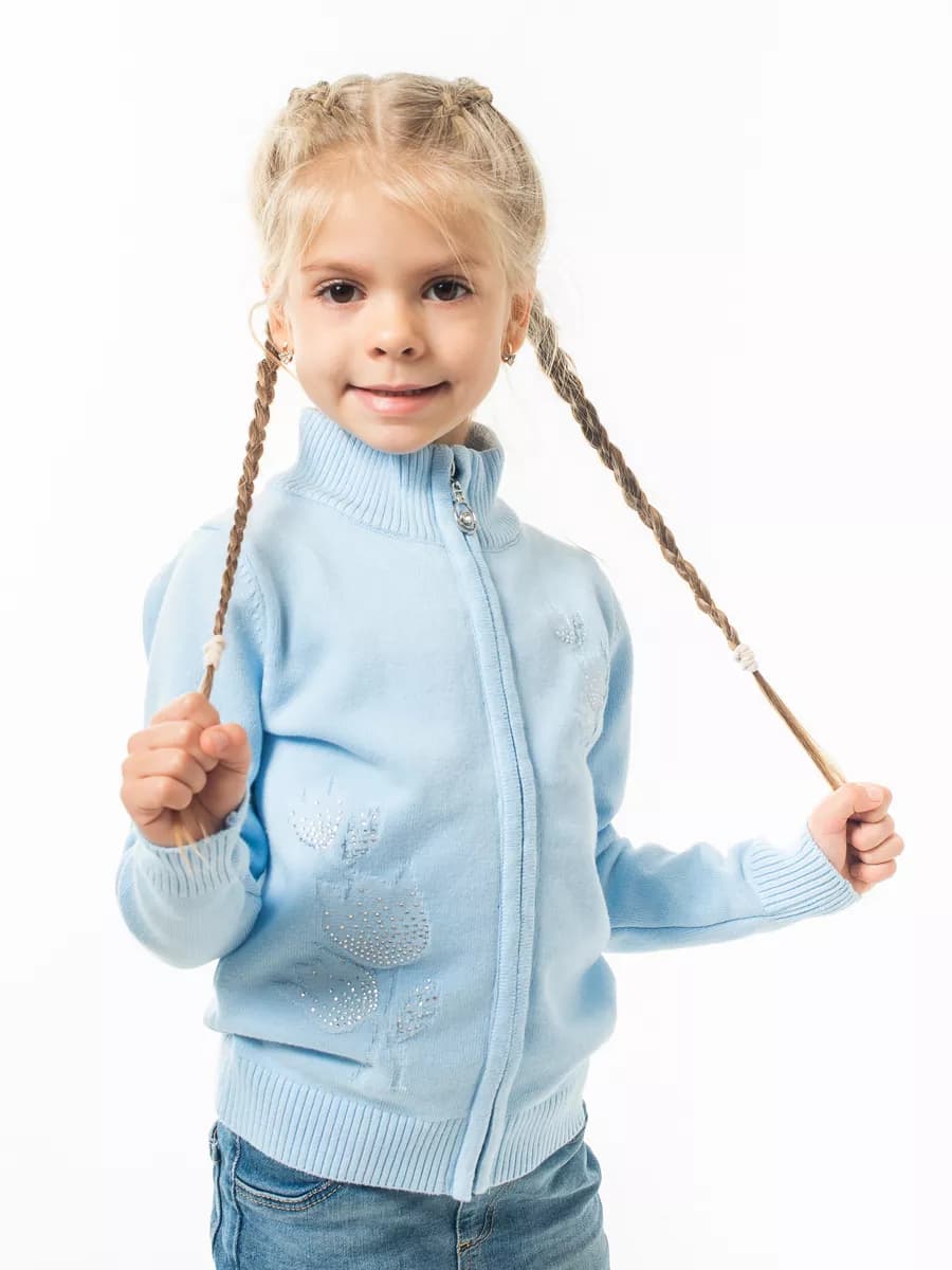 Вязаная кофта на молнии - фото 1