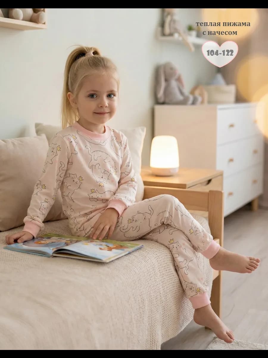 Теплая пижама с начесом