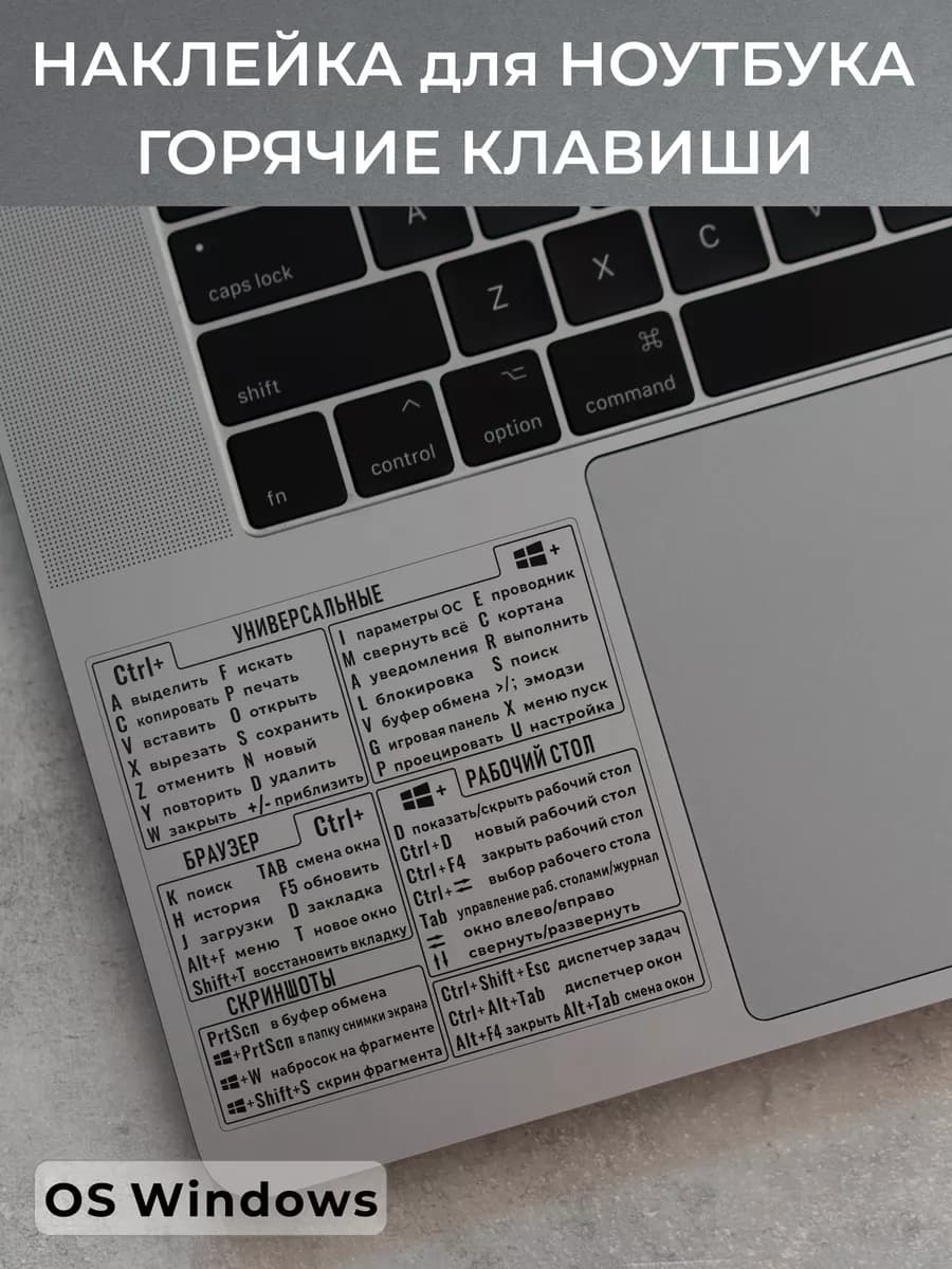 Наклейки для творчества Сочетание горячих клавиш клавиатуры