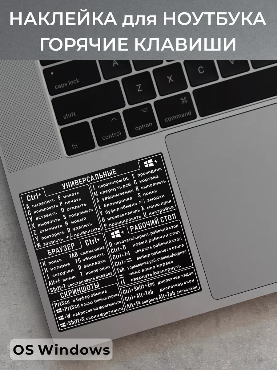 Наклейки для творчества Сочетание горячих клавиш клавиатуры