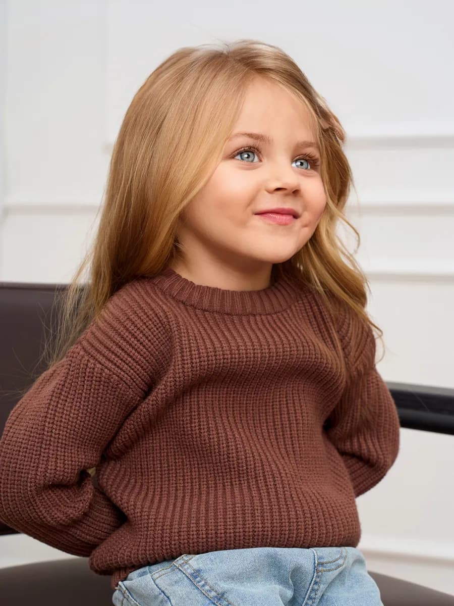 Свитер, кофта, джемпер вязаный хлопковый для малышей