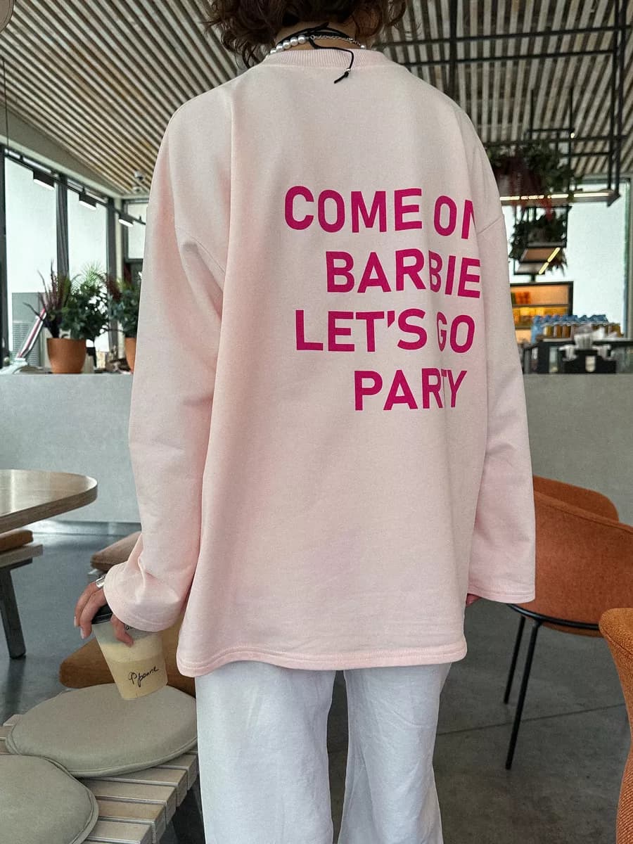 Лонгслив оверсайз из футера с длинным рукавом