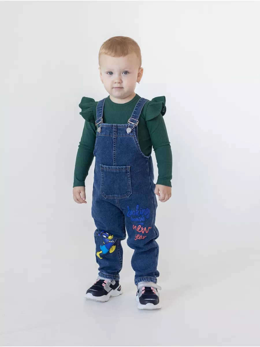 Утепленный комбинезон джинсовый