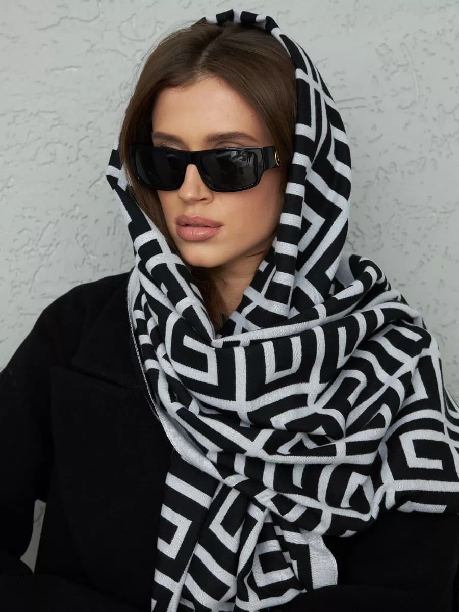 Палантин кашемировый шарф теплый