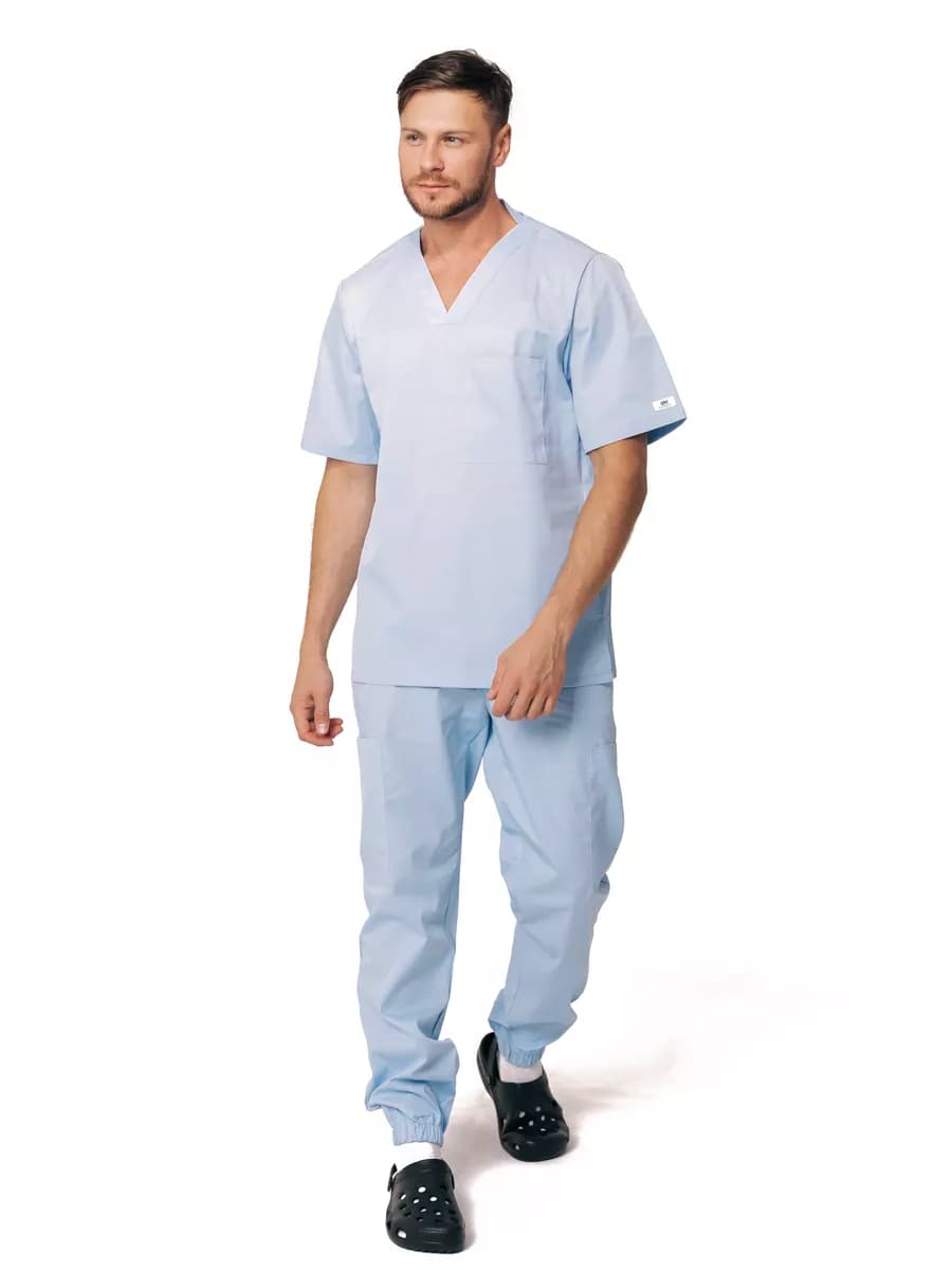 Медицинский костюм с брюками и рубашкой