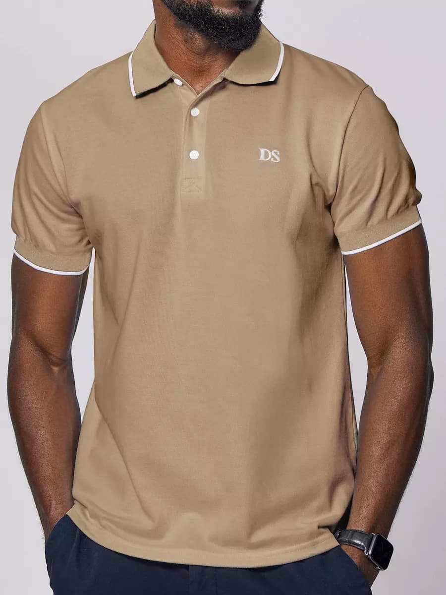 Футболка поло с коротким рукавом хлопок