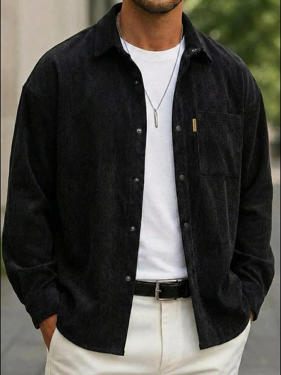 Рубашка с длинным рукавом теплая