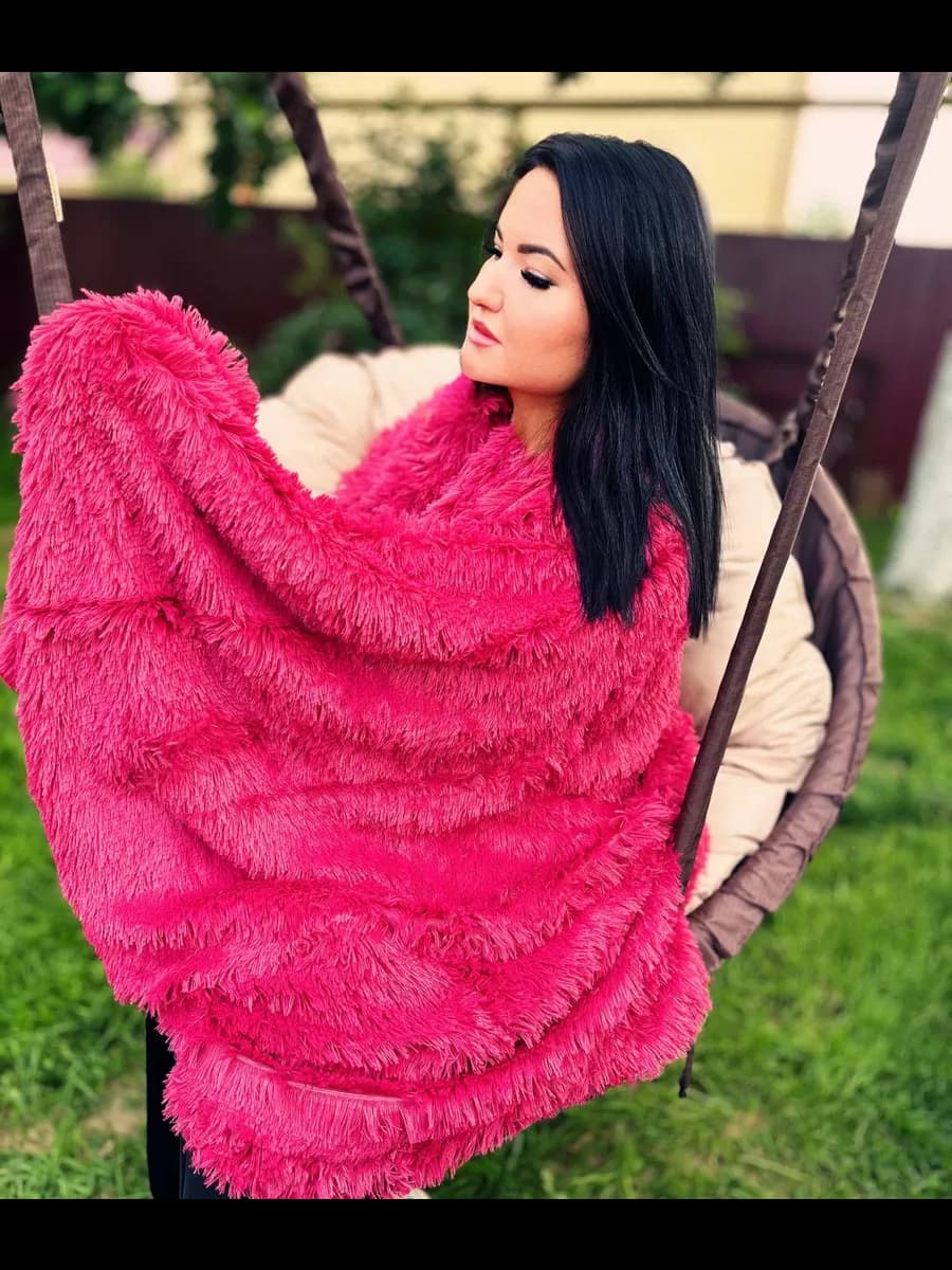 Плед "Травка", искусственный мех, 1.5 сп 150х200
