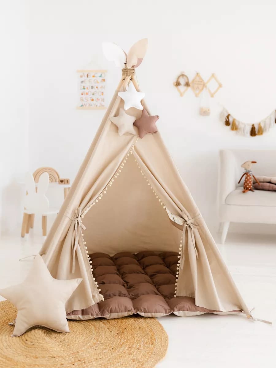 Вигвам с ковриком шалаш большой для детей