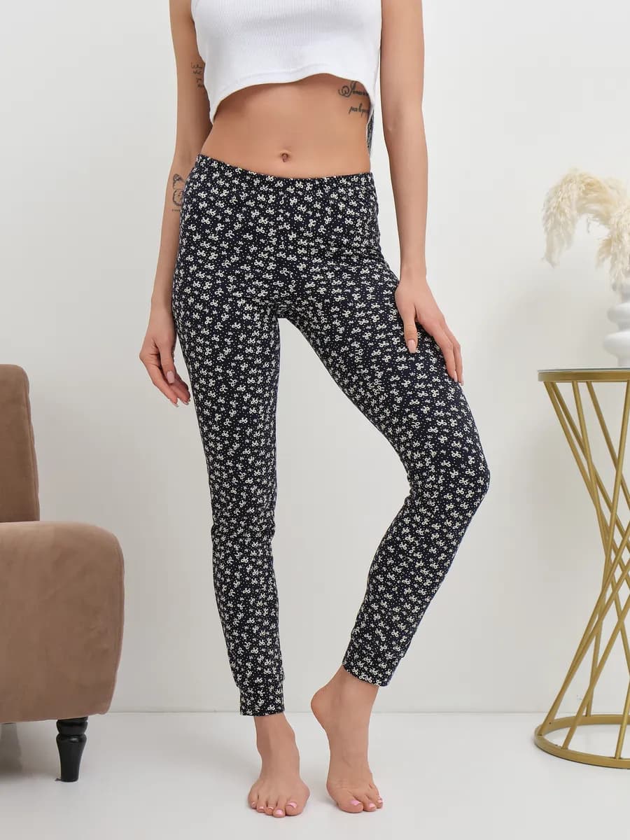 Брюки женские домашние хлопок на резинке большие размеры - фото 1