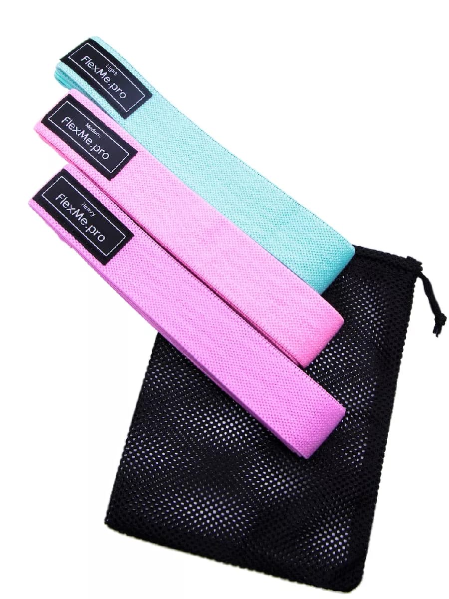 Резинки для фитнеса тканевые набор, 3 шт