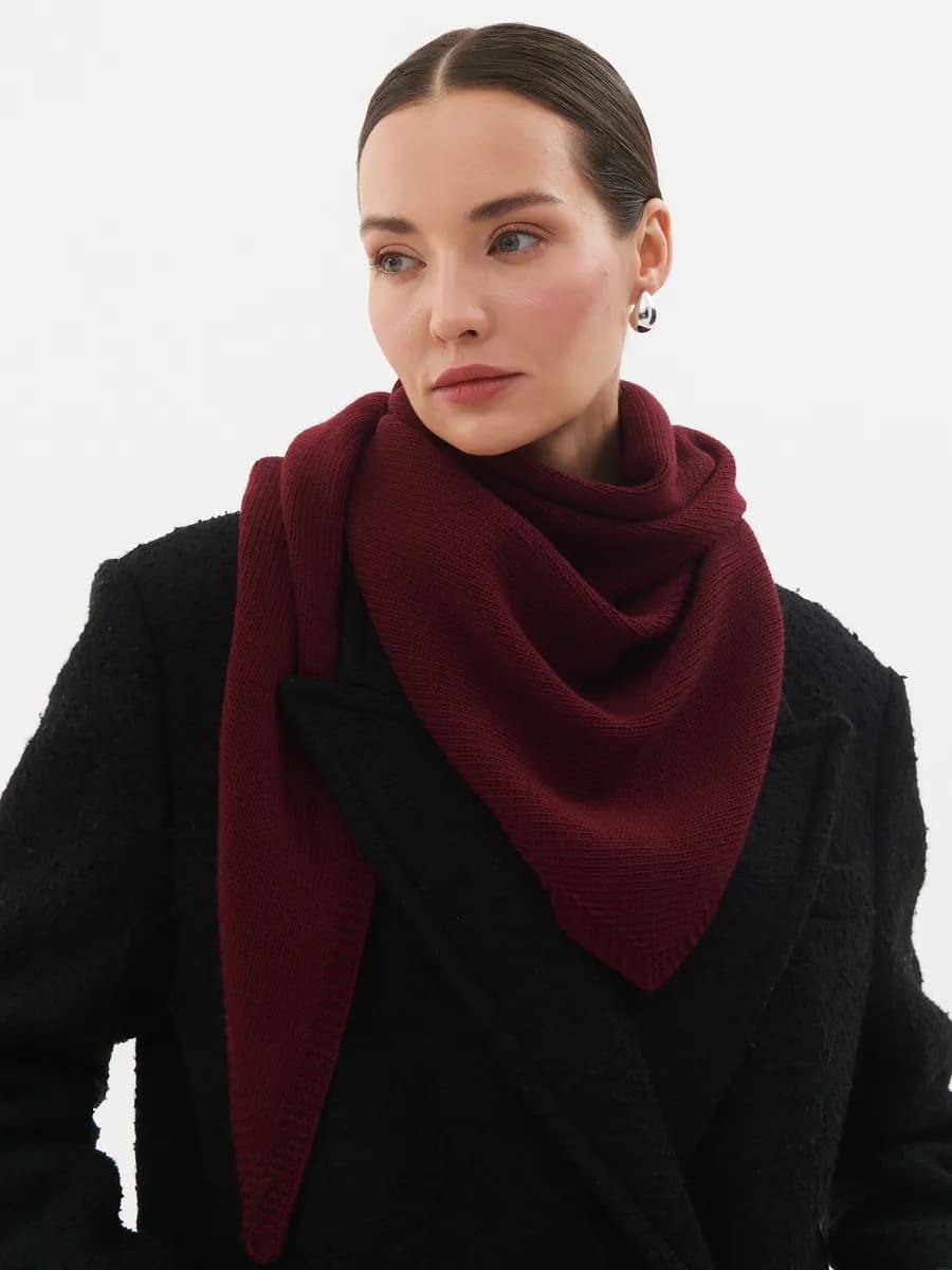 Платок косынка вязаная, шарф теплый