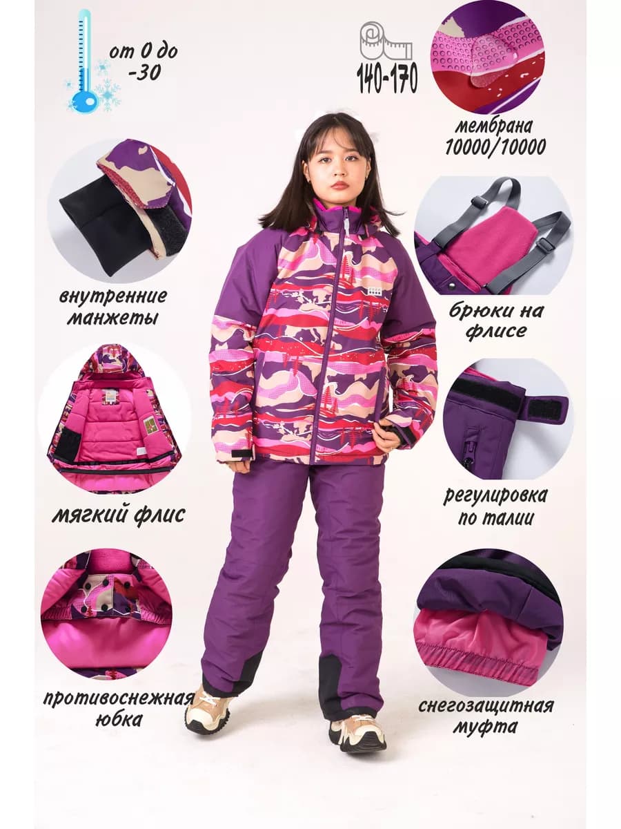 зимний костюм для подростка девочки