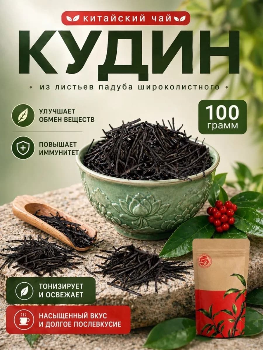Кудин большой лист, 100гр