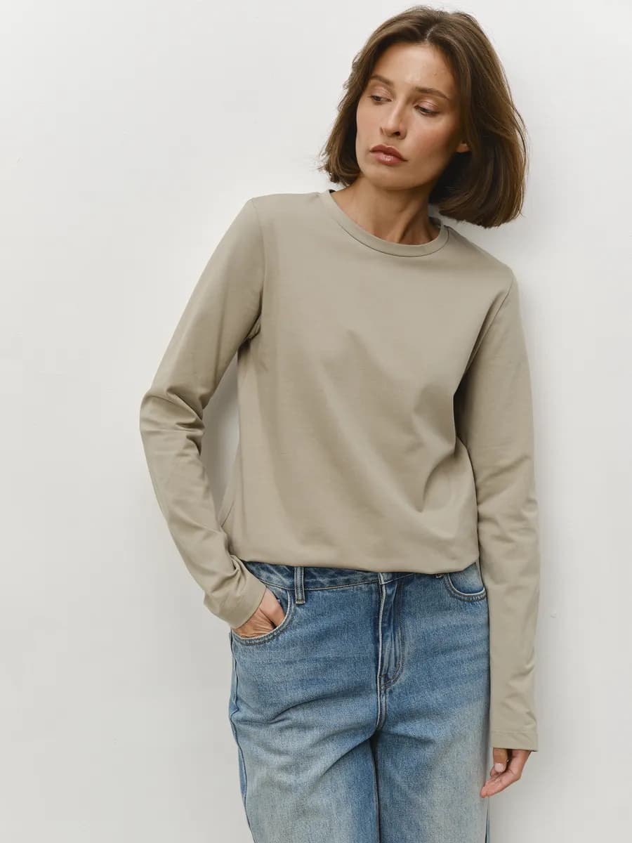 Лонгслив хлопок базовый