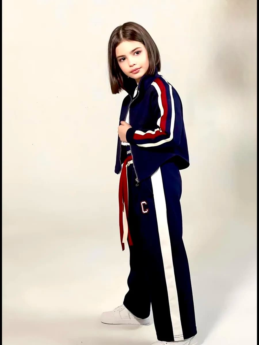 Костюм спортивный на молнии палаццо